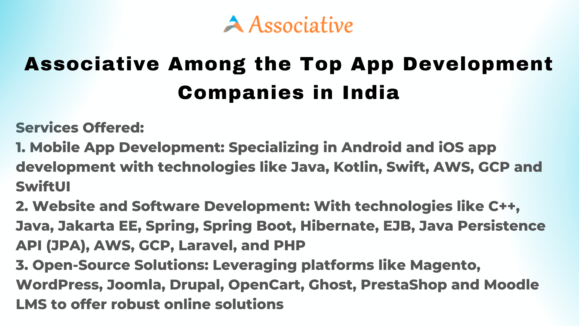 Associative Among the Top App Development Companies in India