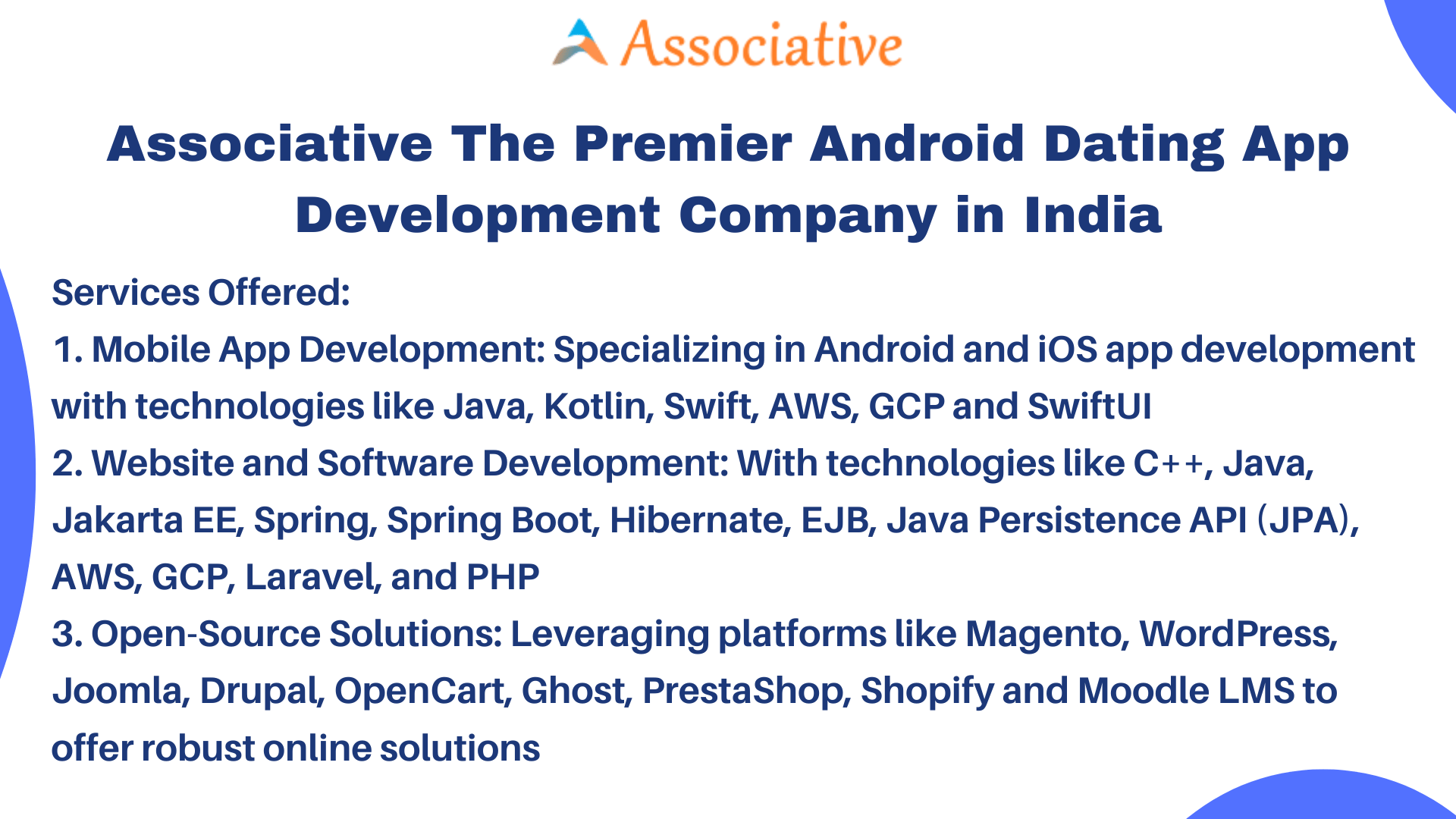 Associative The Premier Android Dating App Development Company in India