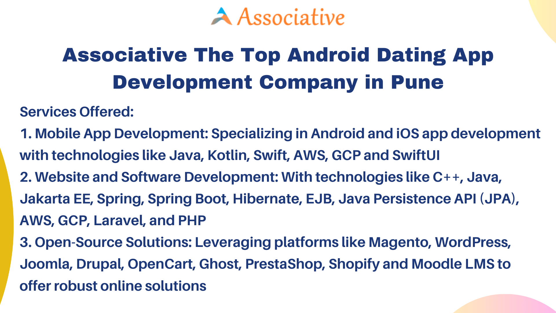 Associative The Top Android Dating App Development Company in Pune