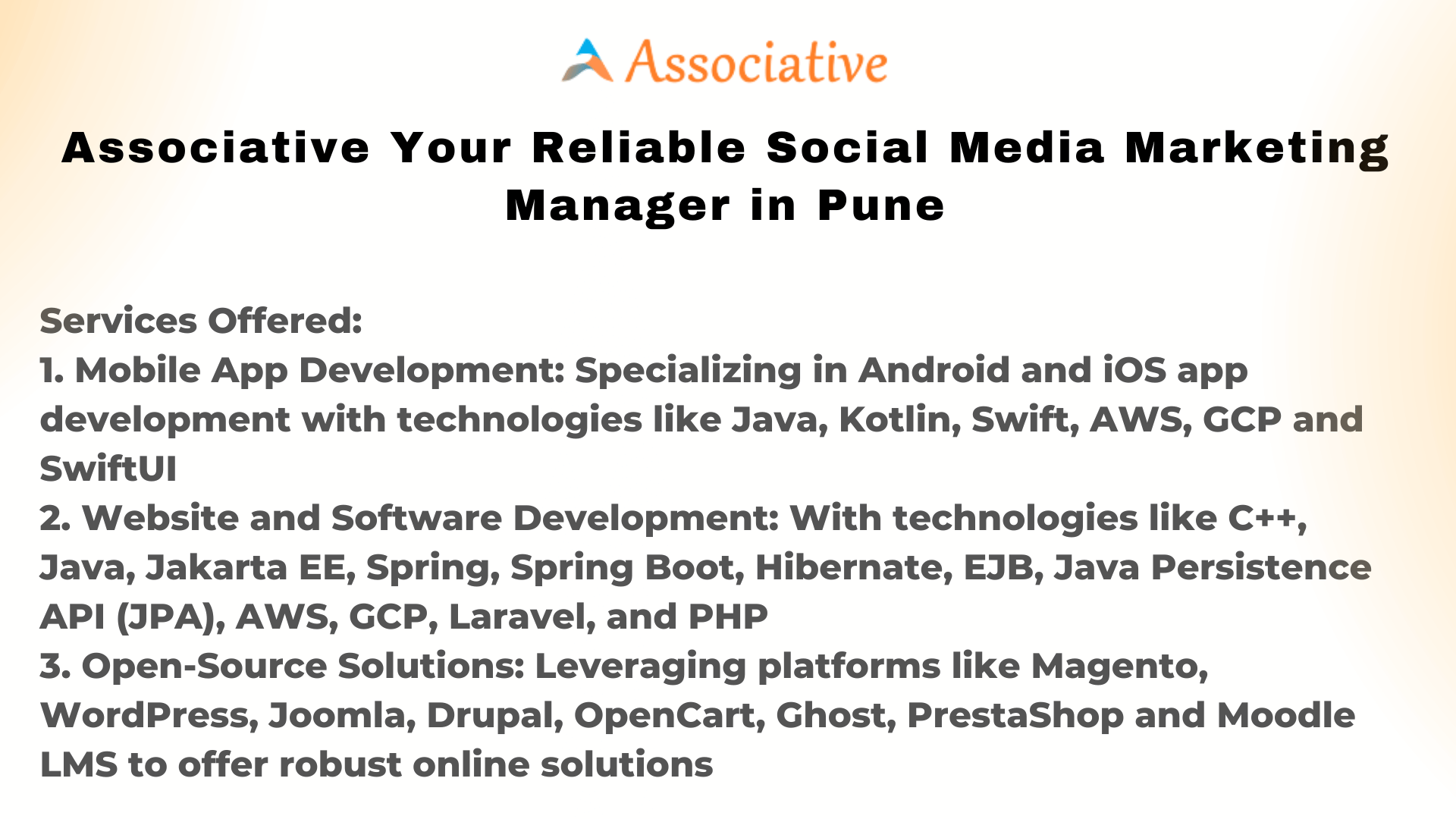 Associative Your Reliable Social Media Marketing Manager in Pune