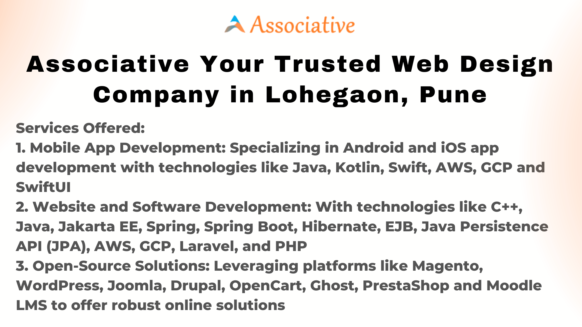 Associative Your Trusted Web Design Company in Lohegaon, Pune