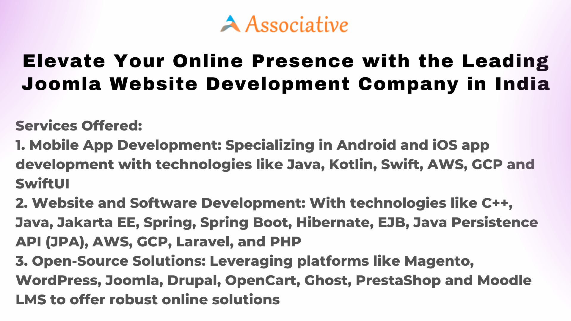 Elevate Your Online Presence with the Leading Joomla Website Development Company in India