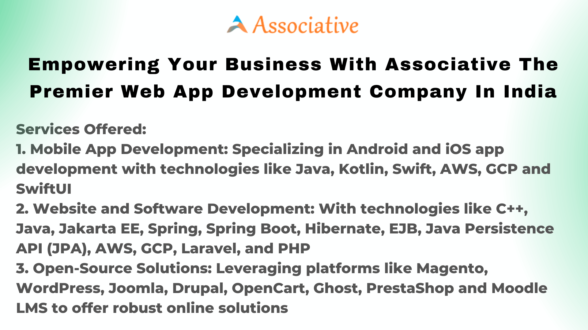 Empowering Your Business with Associative The Premier Web App Development Company in India