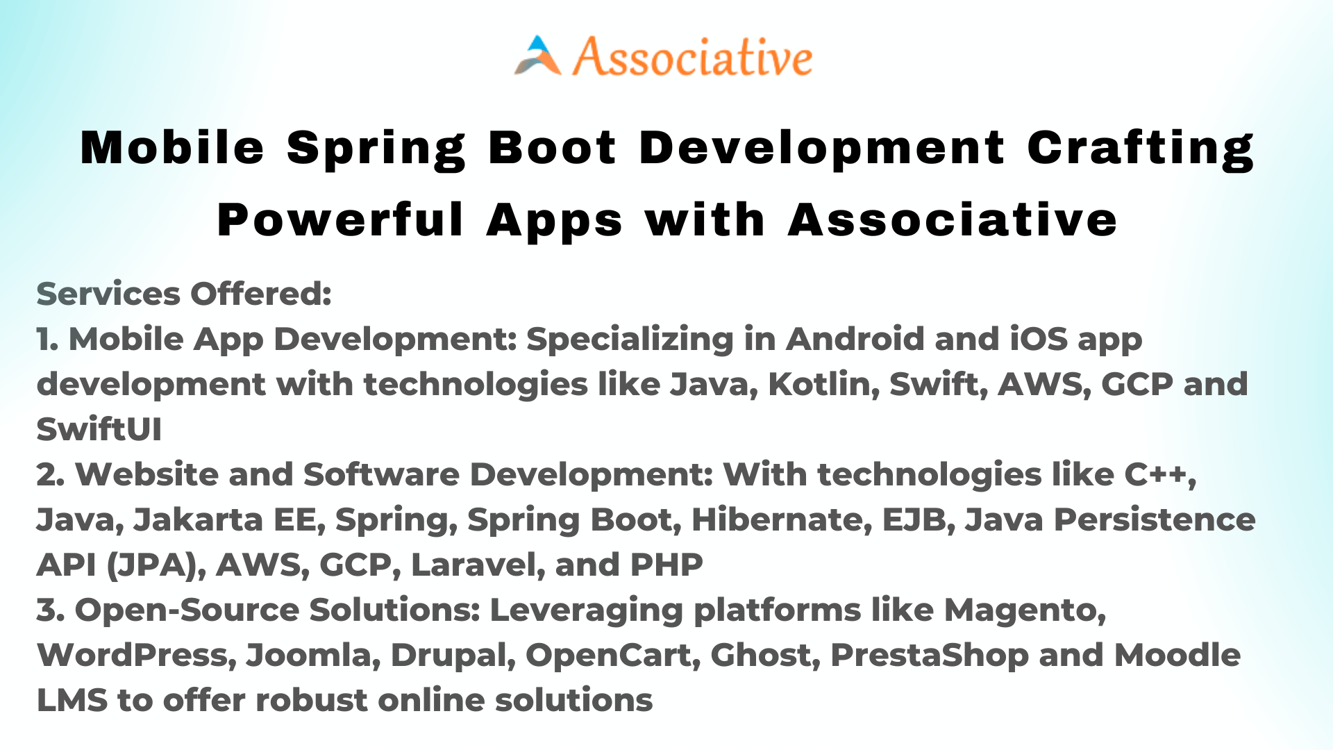 Mobile Spring Boot Development Crafting Powerful Apps with Associative
