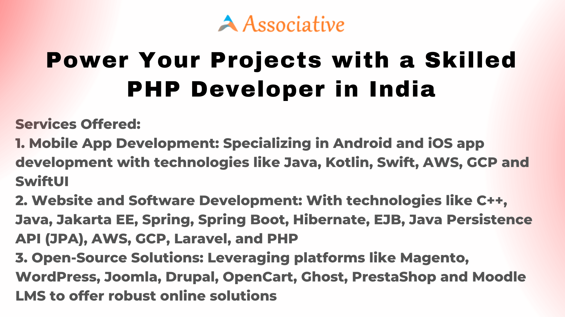 Power Your Projects with a Skilled PHP Developer in India