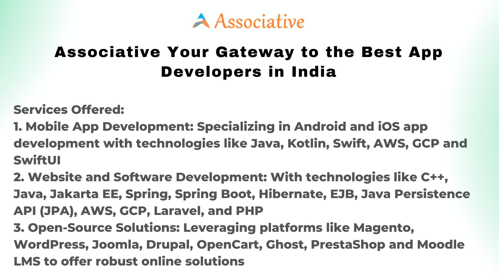 Associative Your Gateway to the Best App Developers in India