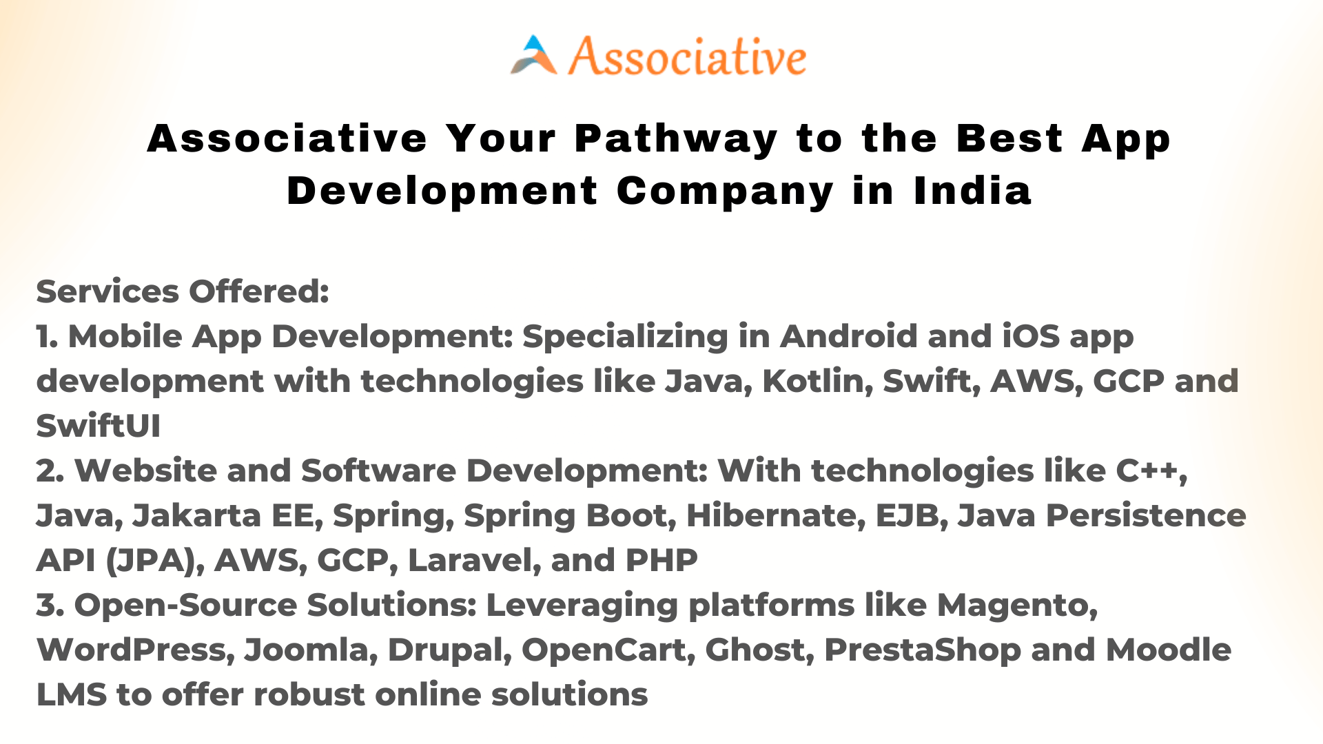 Associative Your Pathway to the Best App Development Company in India