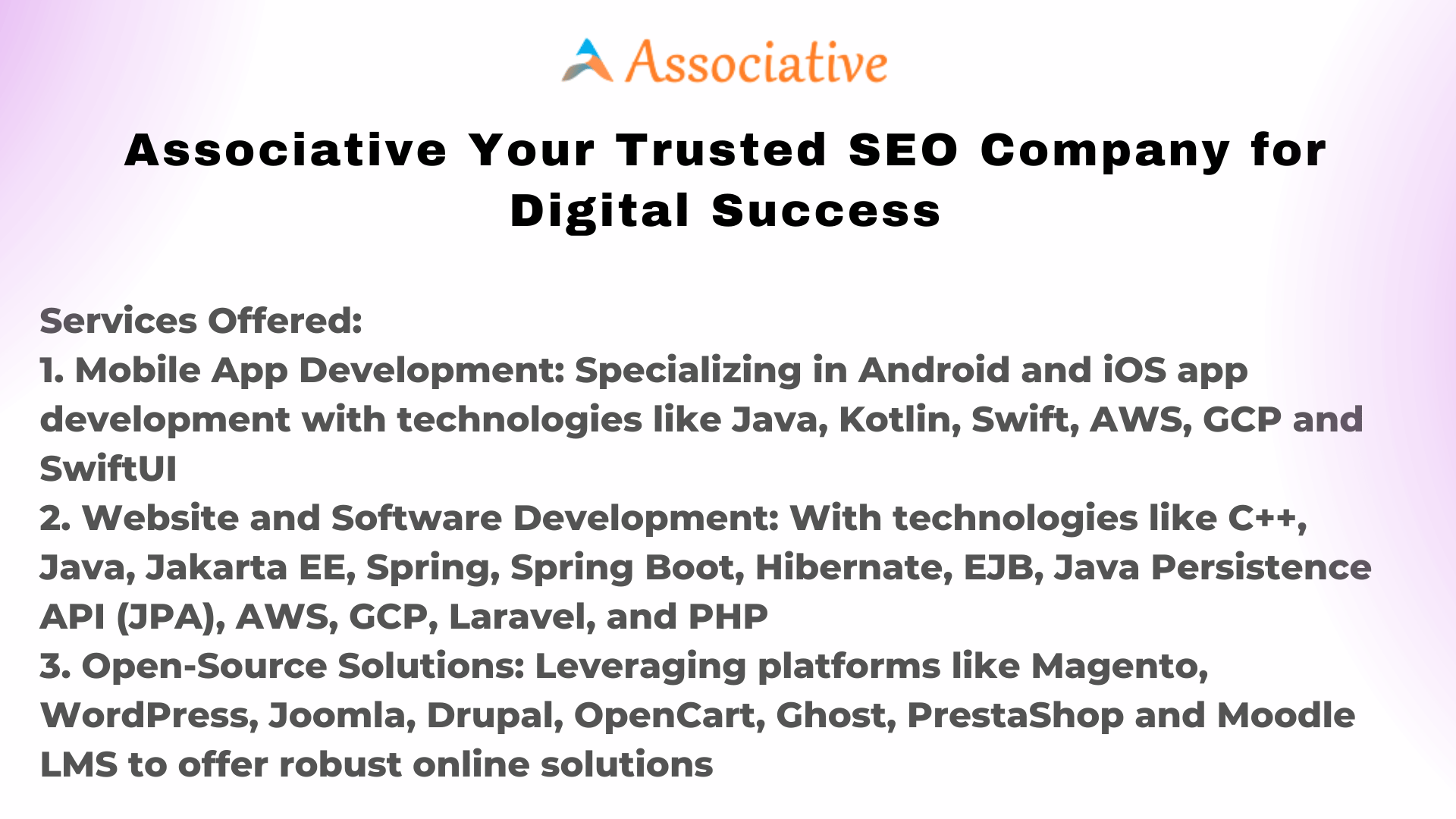 Associative Your Trusted SEO Company for Digital Success