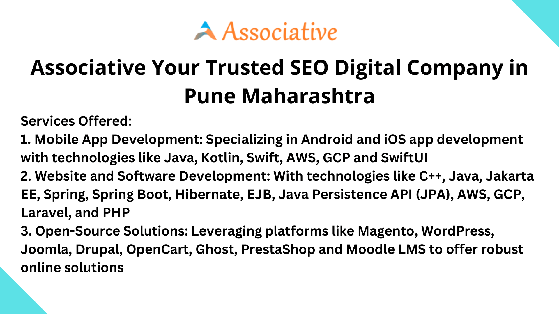Associative Your Trusted SEO Digital Company in Pune Maharashtra