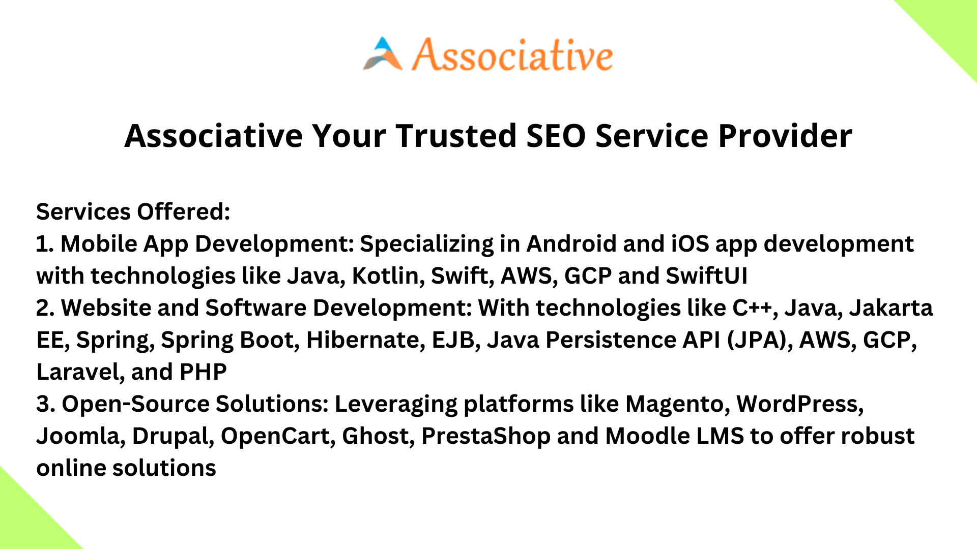 Associative Your Trusted SEO Service Provider