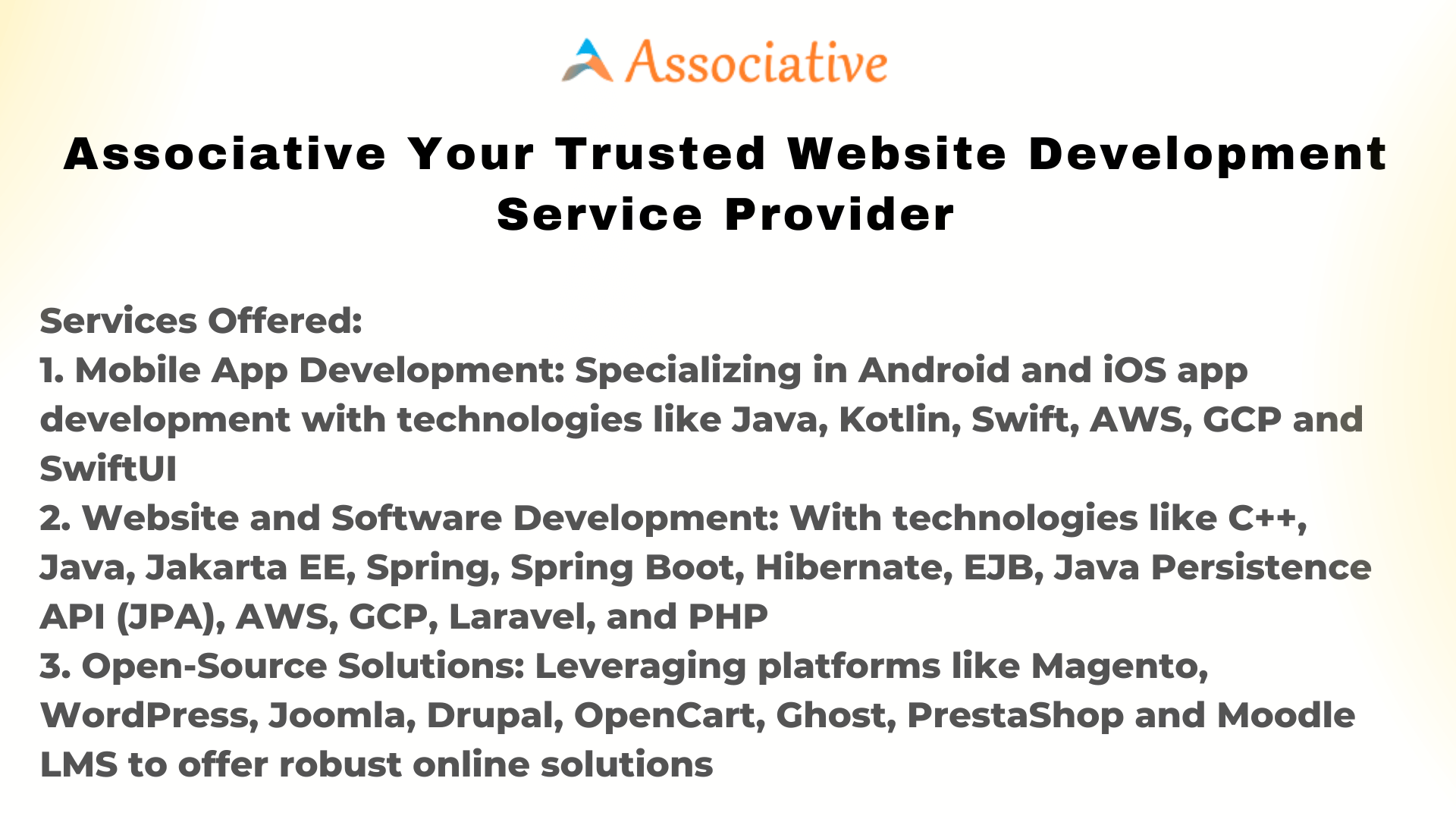 Associative Your Trusted Website Development Service Provider