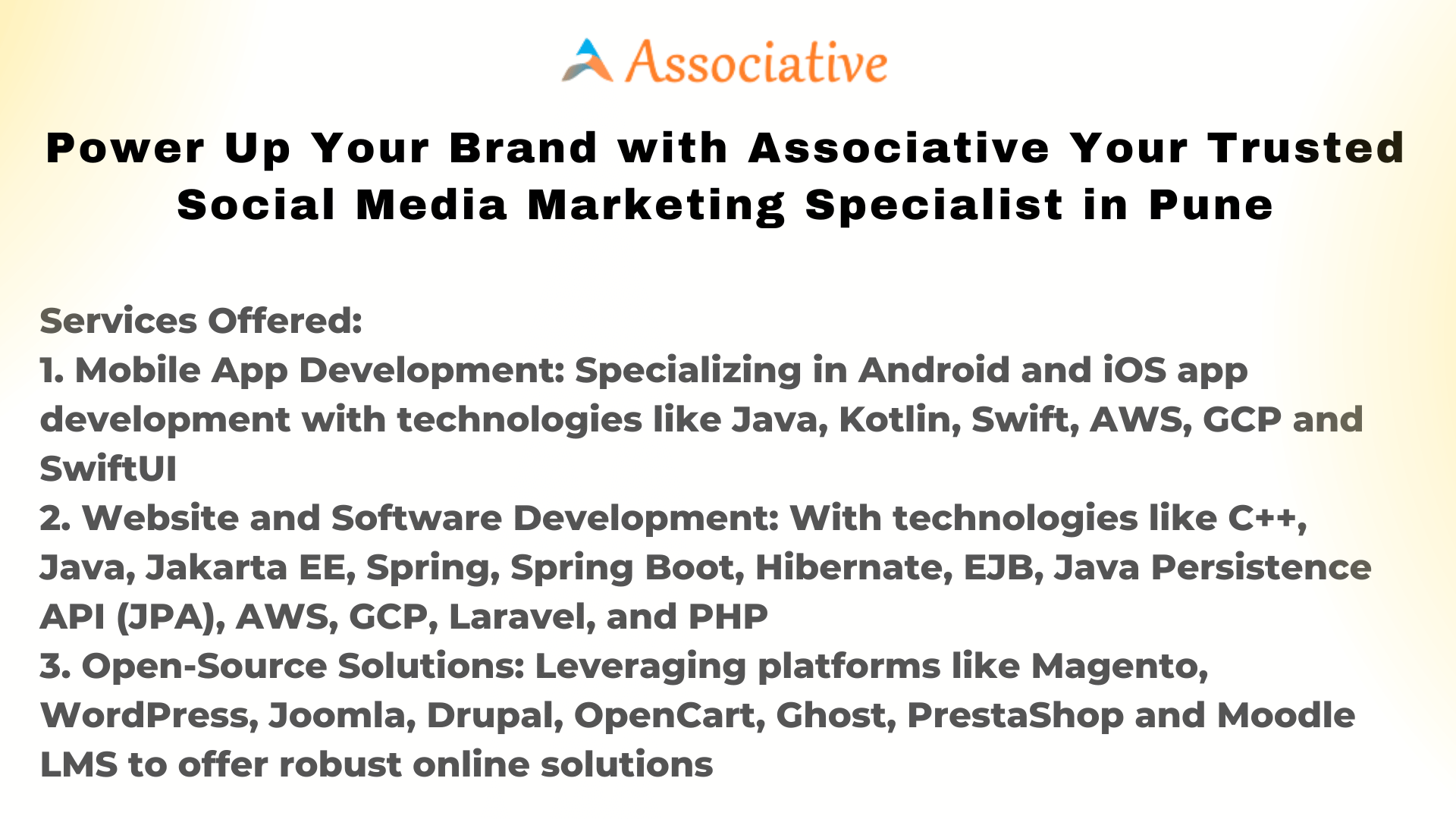 Power Up Your Brand with Associative Your Trusted Social Media Marketing Specialist in Pune