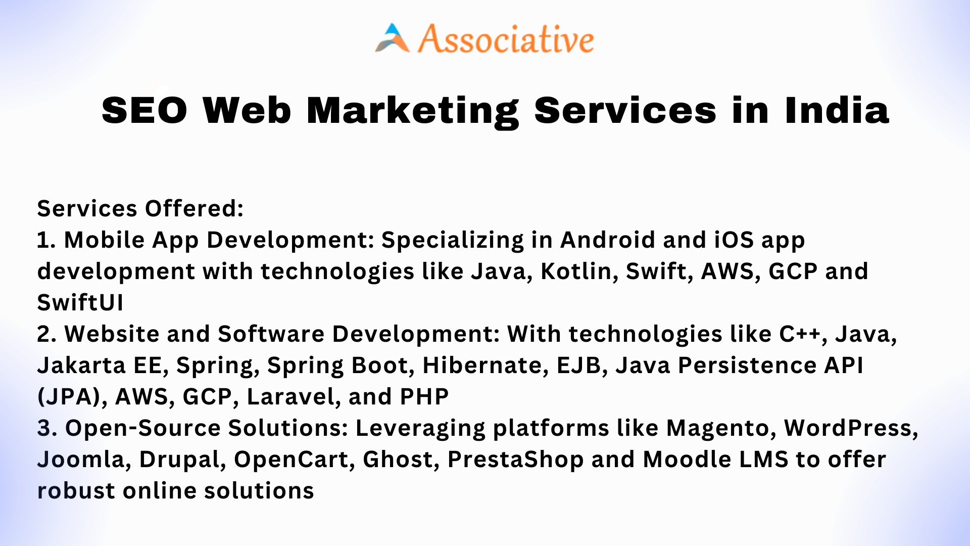 SEO Web Marketing Services in India