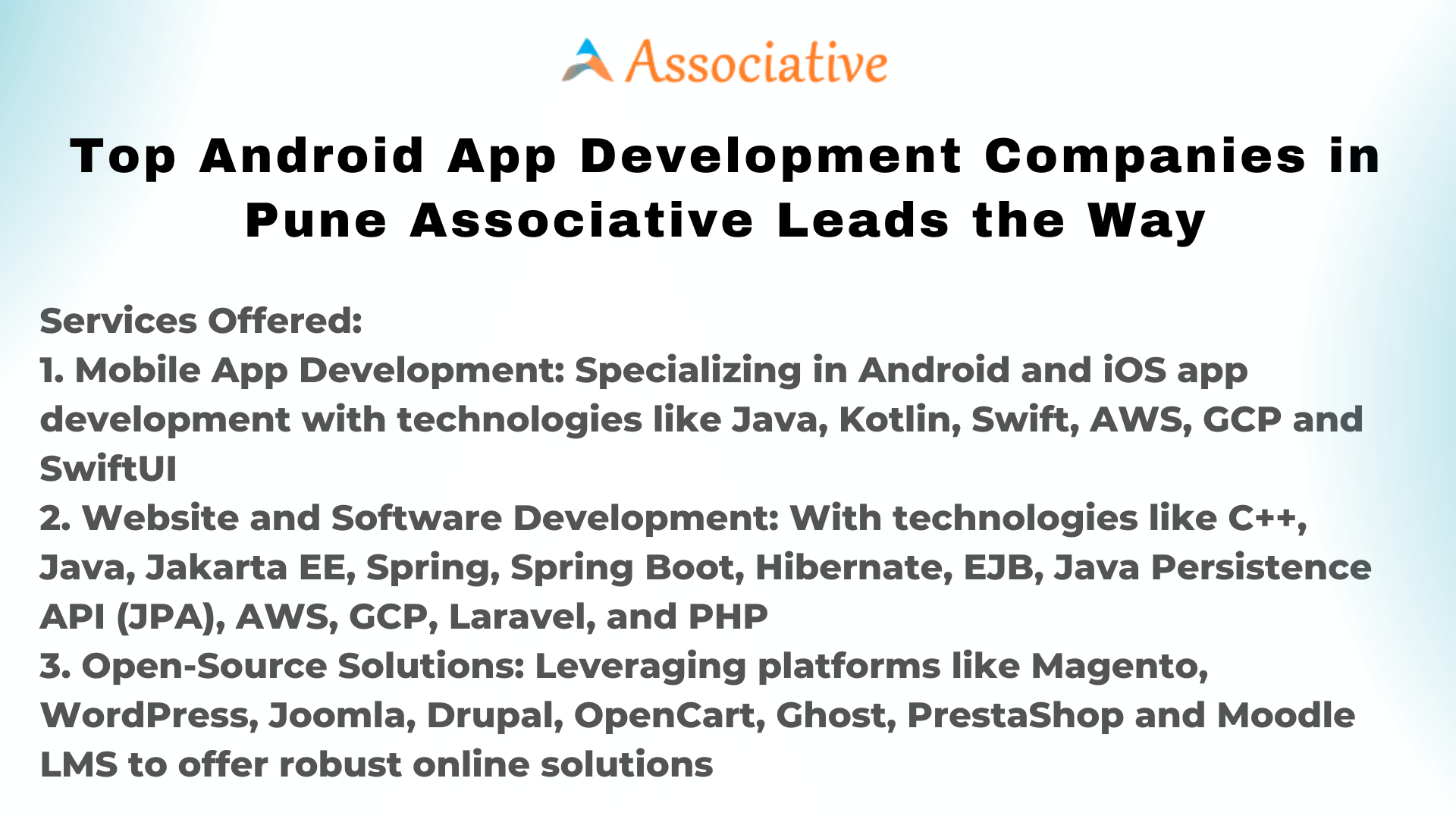 Top Android App Development Companies in Pune Associative Leads the Way