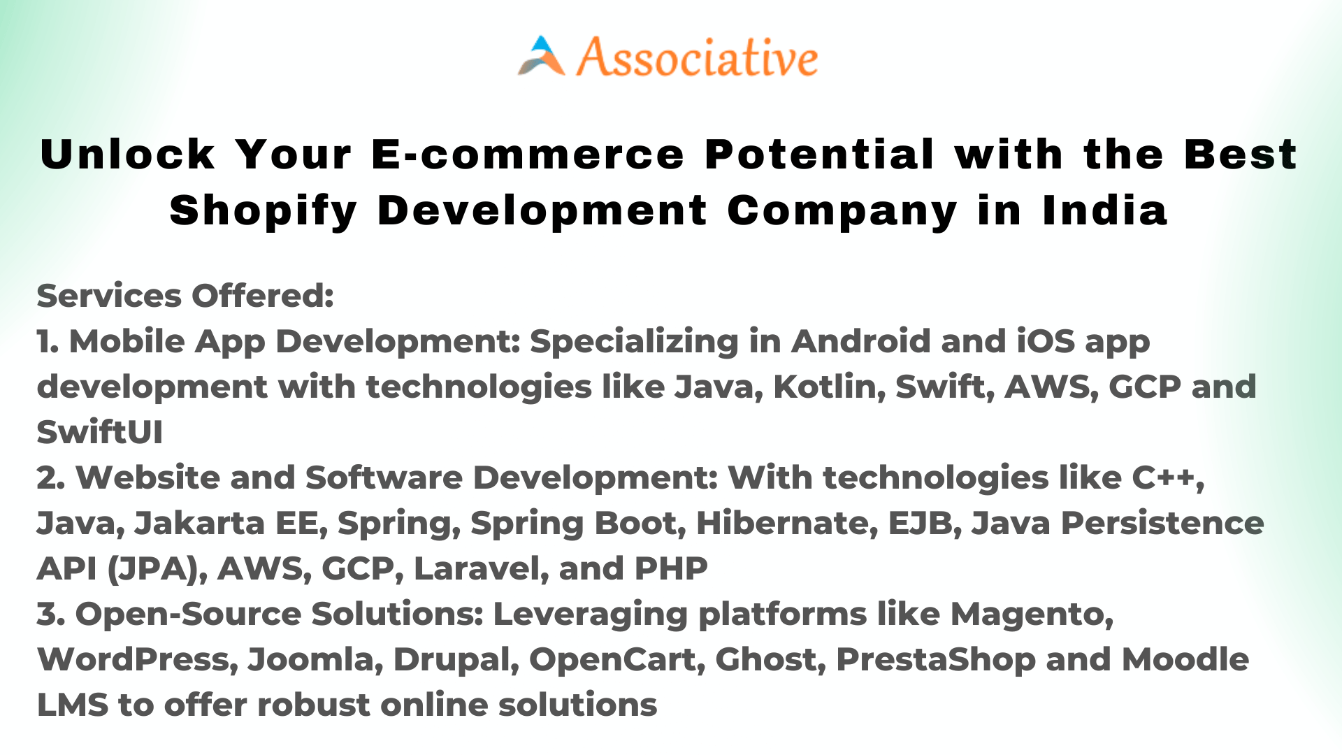 Unlock Your E-commerce Potential with the Best Shopify Development Company in India