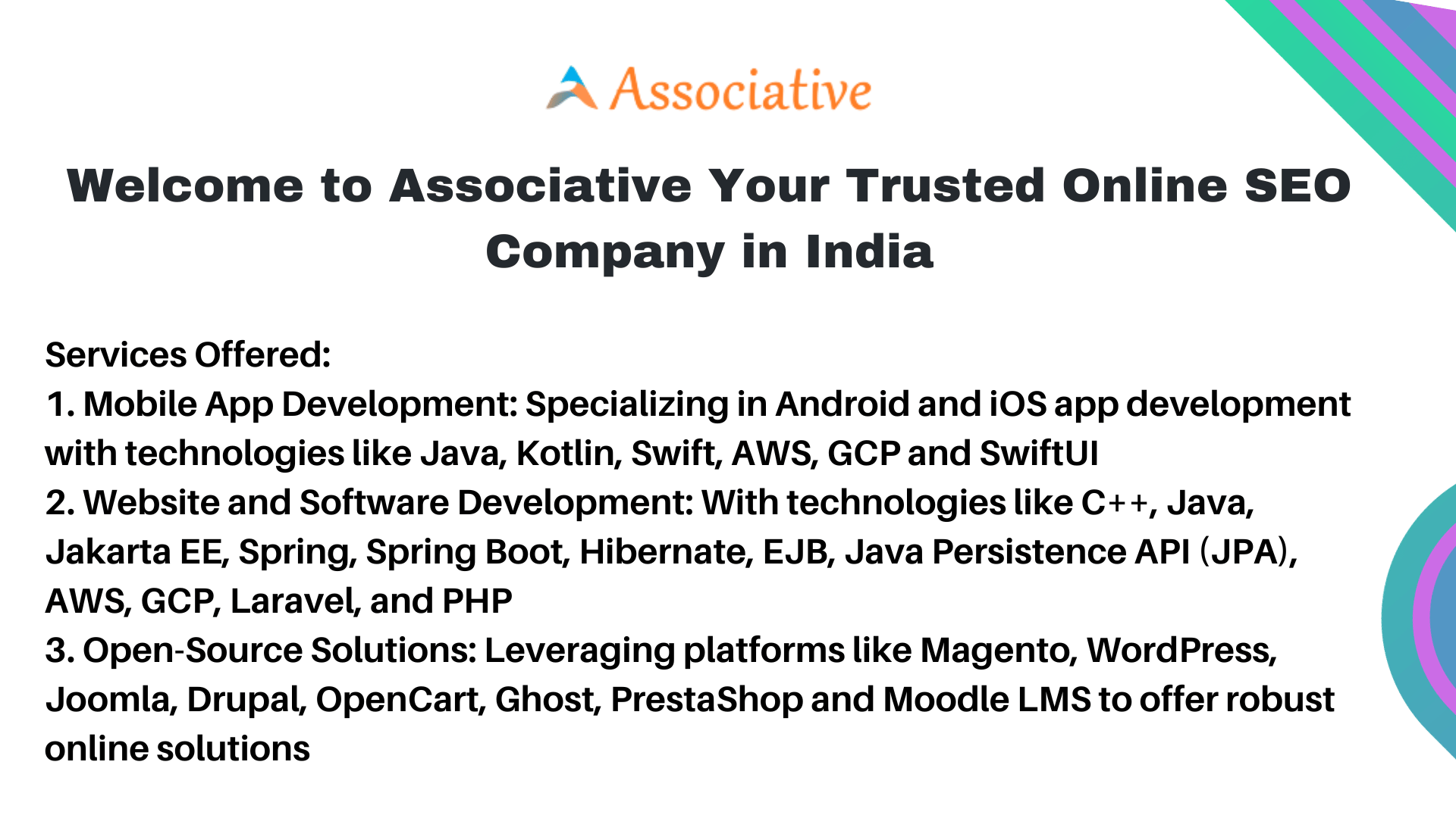 Welcome to Associative Your Trusted Online SEO Company in India