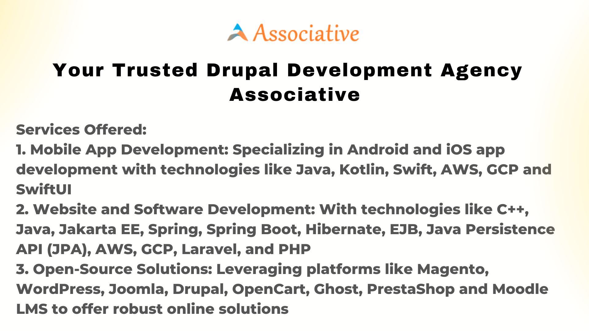 Your Trusted Drupal Development Agency Associative