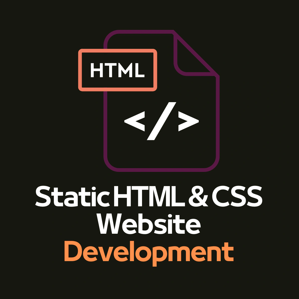 Static HTML and CSS Website Development